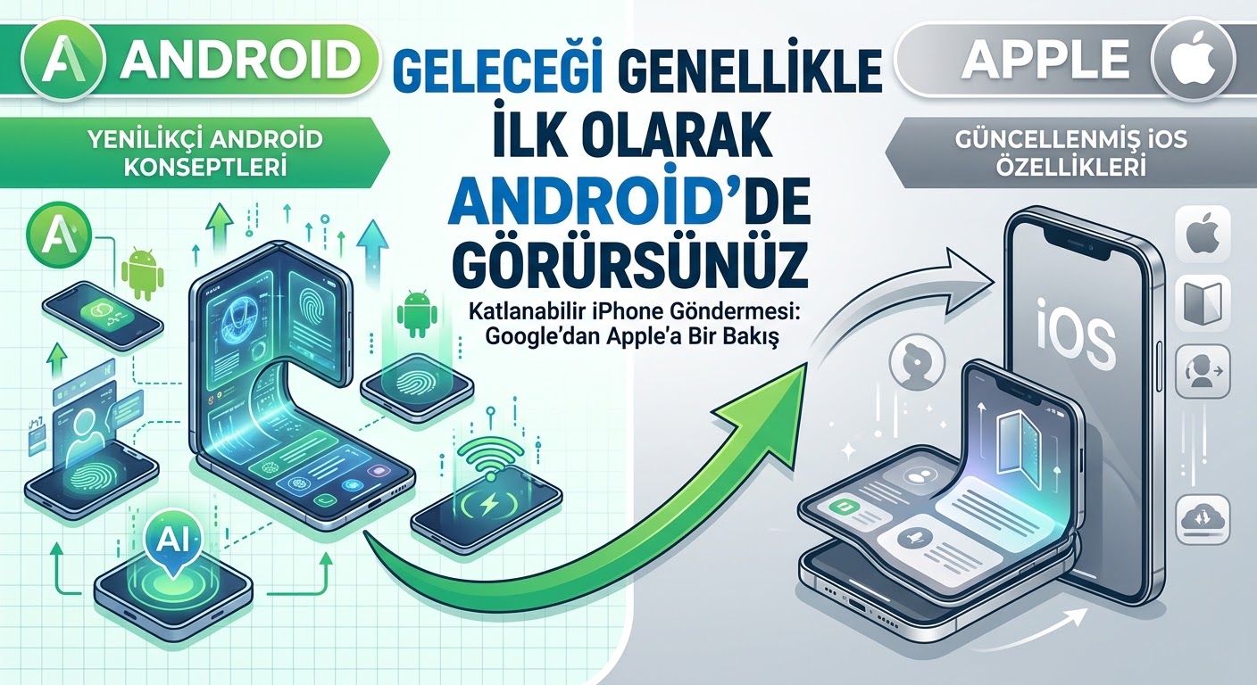 Google’dan Apple’a Katlanabilir iPhone Göndermesi: “Geleceği Genellikle İlk Olarak Android’de Görürsünüz”