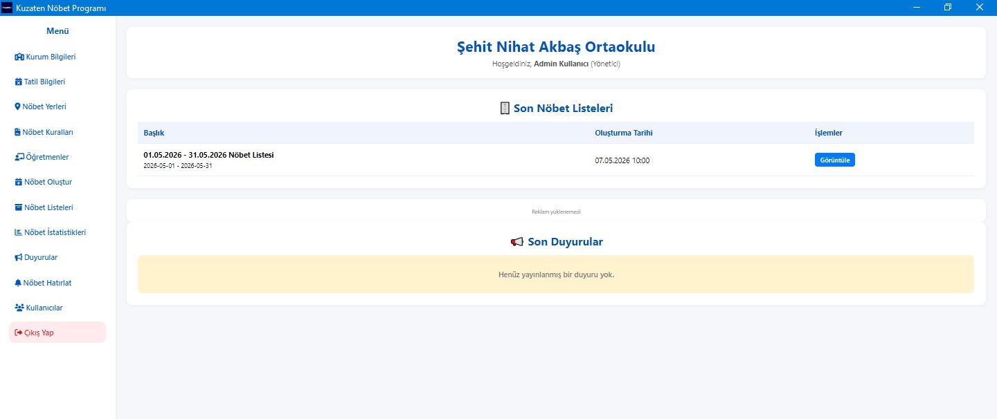 Kuzaten Öğretmen Nöbet Programı: Okullarda Nöbet Çizelgesi Hazırlamak Artık Çok Kolay!